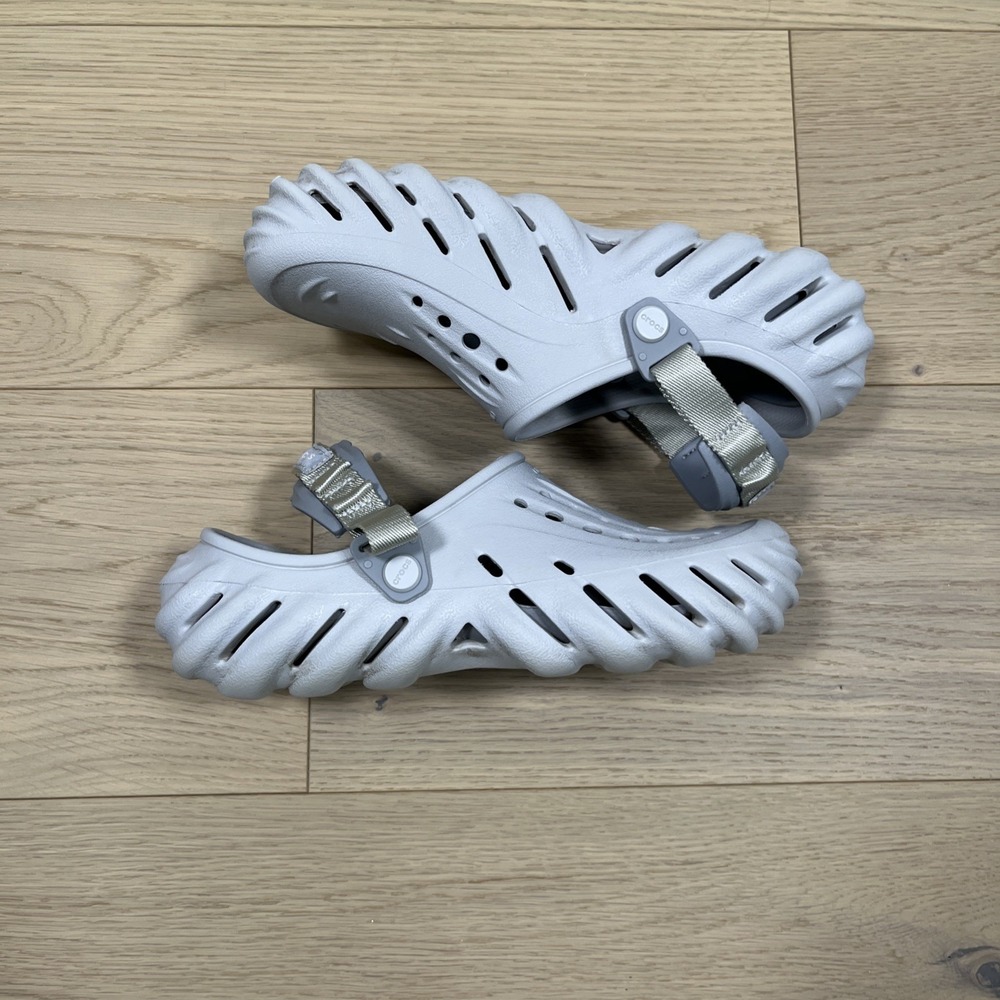 CROCS ECHO CLOG UNISEX SHOES SZ USA (M 6)(W 8)STYLE 207937 GRAY PRE OWNED.L44 - Picture 2 of 6